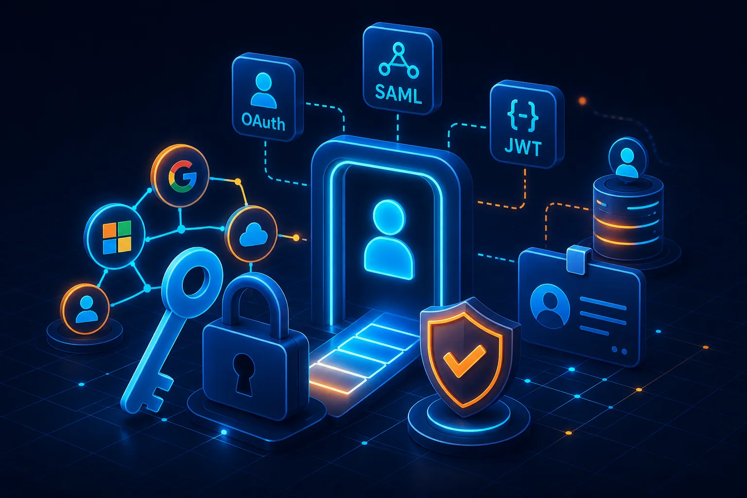 Single sign-on authentication with OAuth, SAML, and JWT security tokens