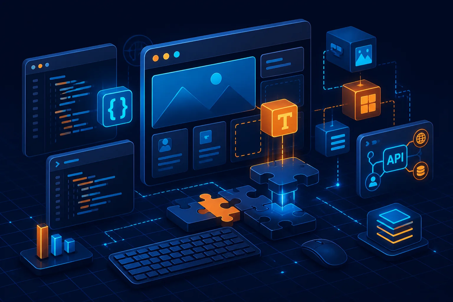 Custom WordPress development with blocks, code editor, and site assembly