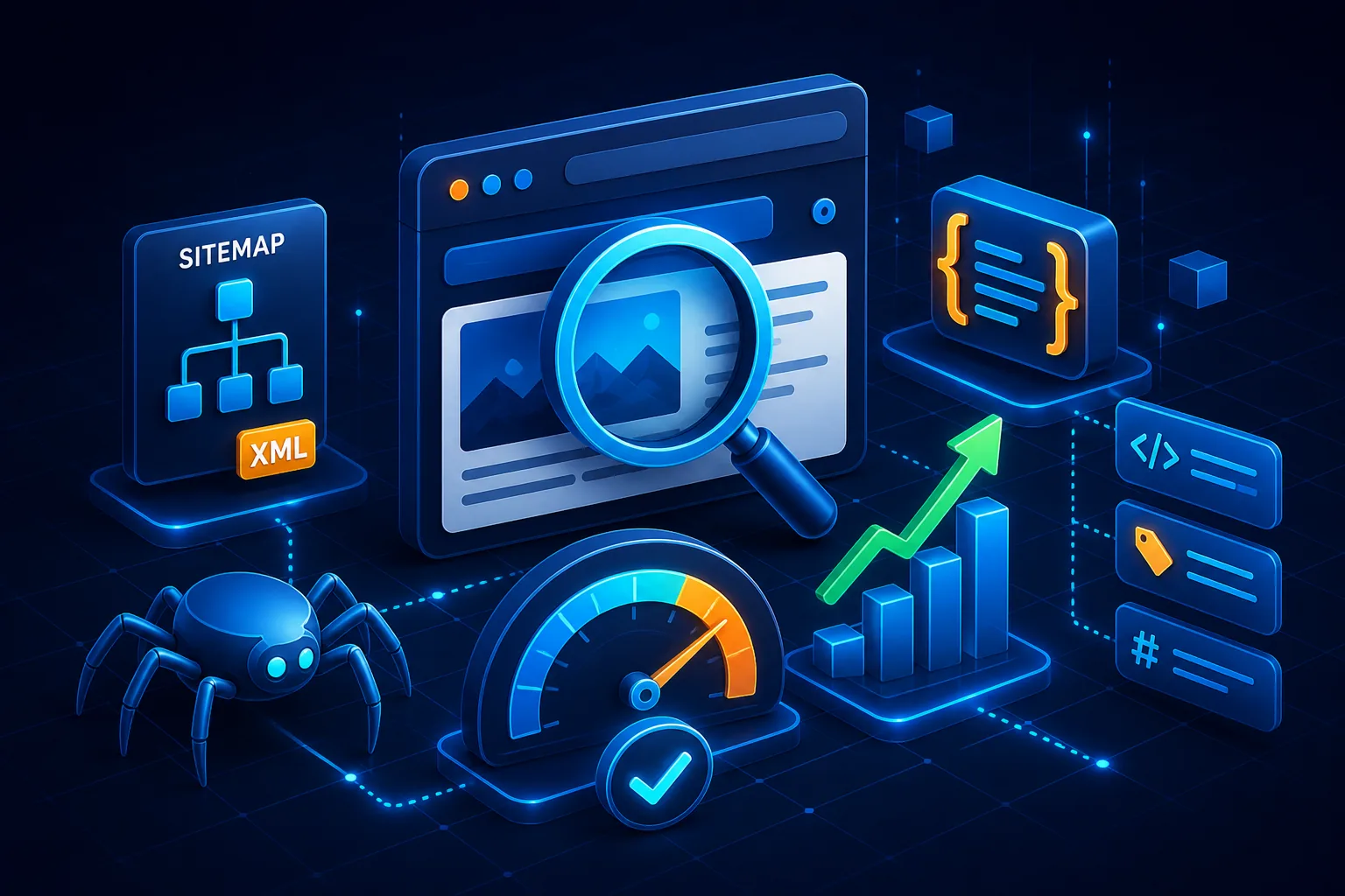 Technical SEO health fixes with sitemap, schema, and crawl diagnostics